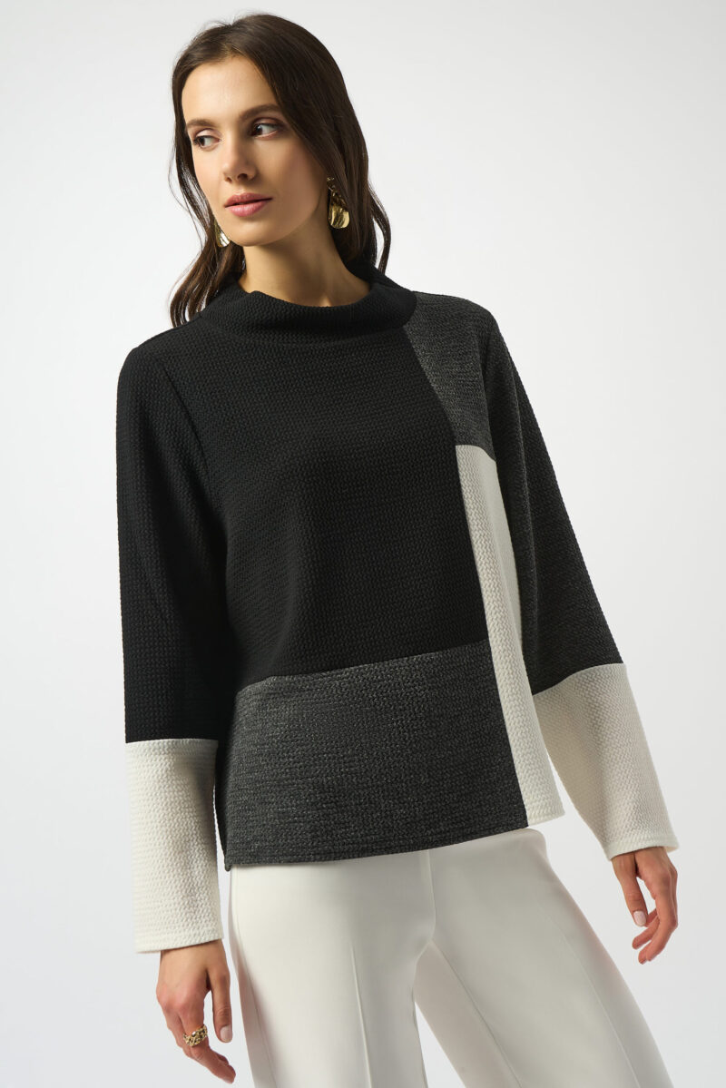 Joseph Ribkoff pull zwart/wit 253236