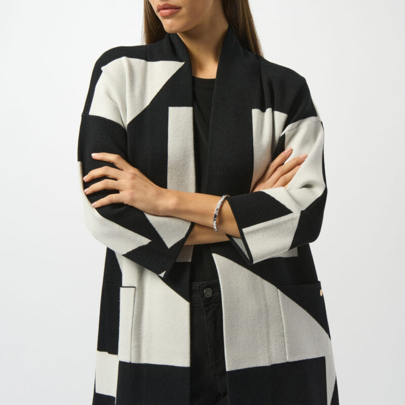 Joseph Ribkoff cardi zwart/wit 253901