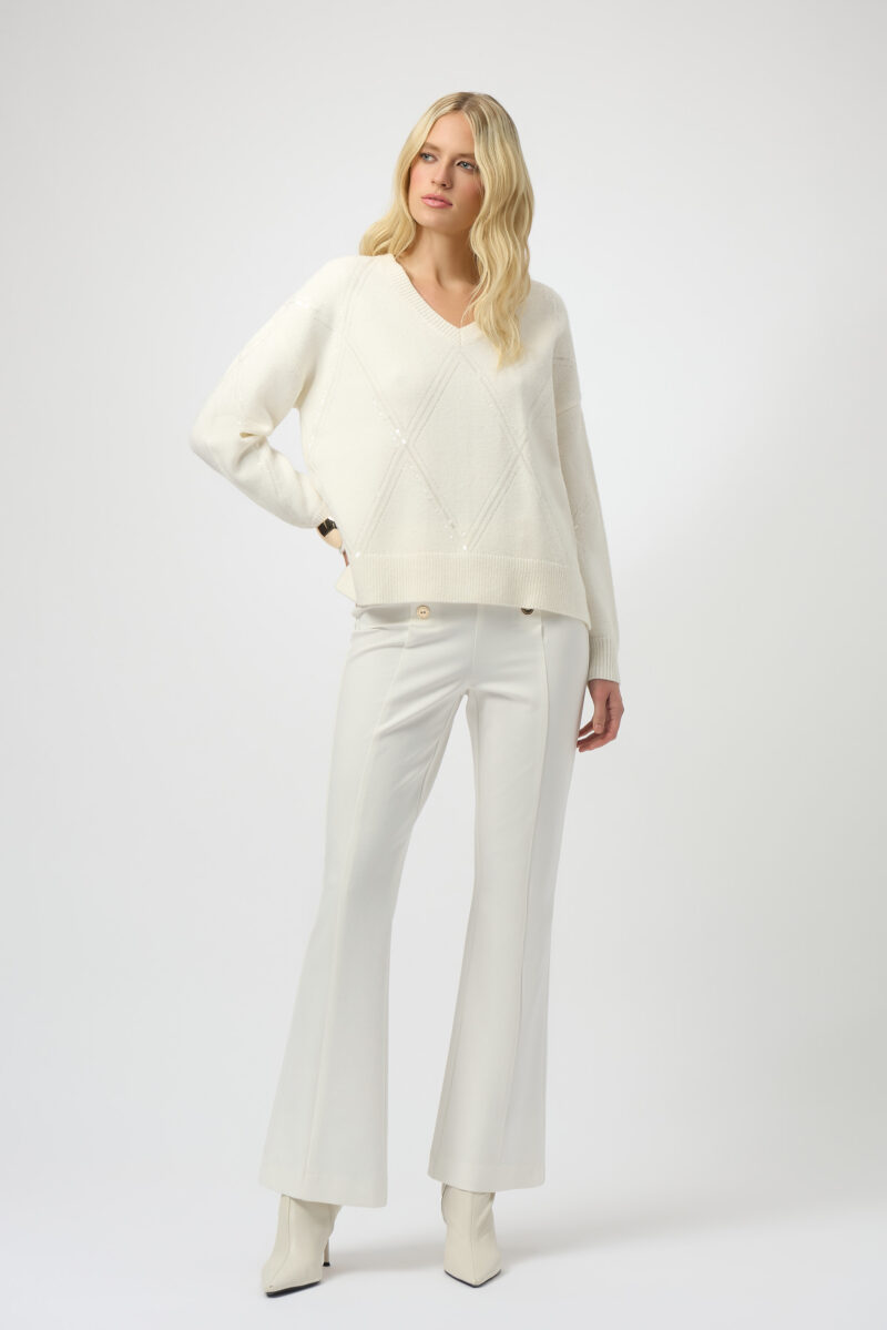 Joseph ribkoff pull lovertjes ecru - Afbeelding 3