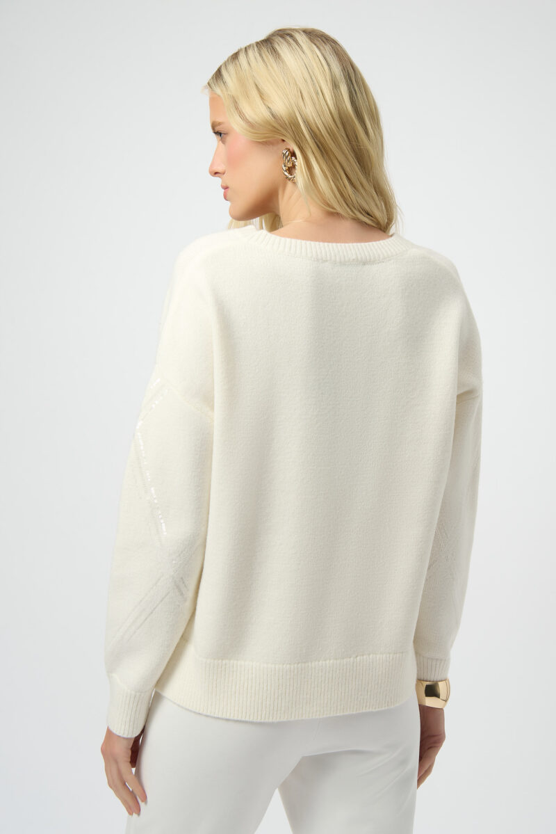 Joseph ribkoff pull lovertjes ecru - Afbeelding 4