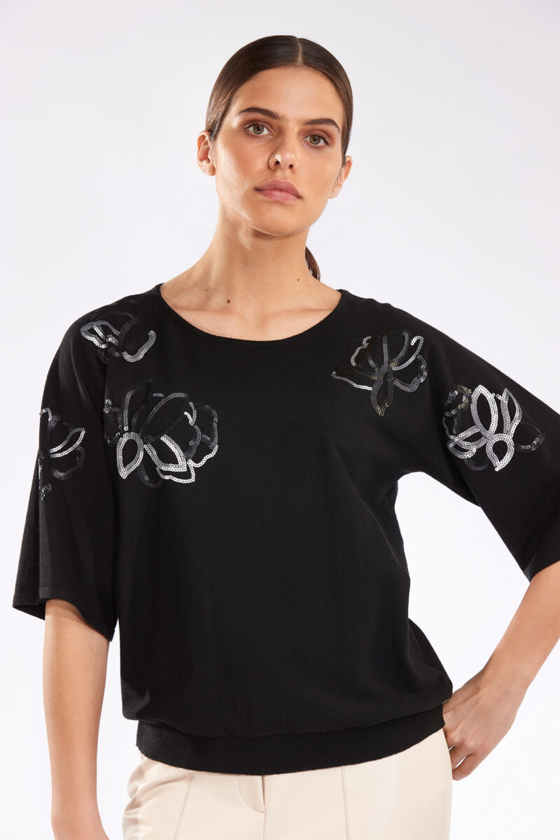 Atmos light pull zwart lovertjes