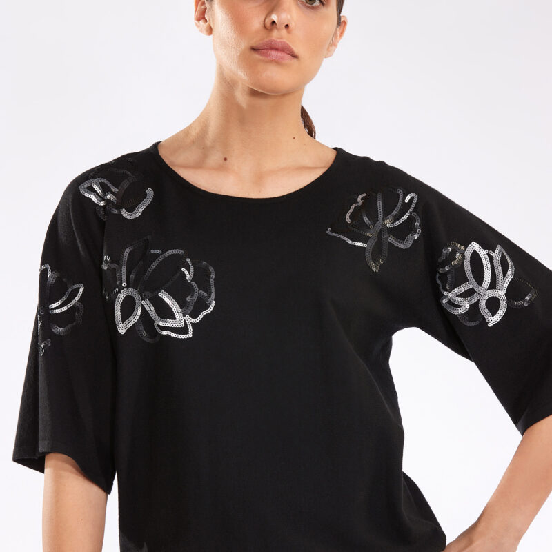 Atmos light pull zwart lovertjes