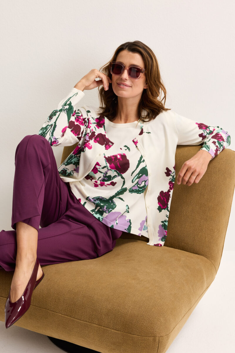 Mayerline Fijne cardigan met bloemenprint