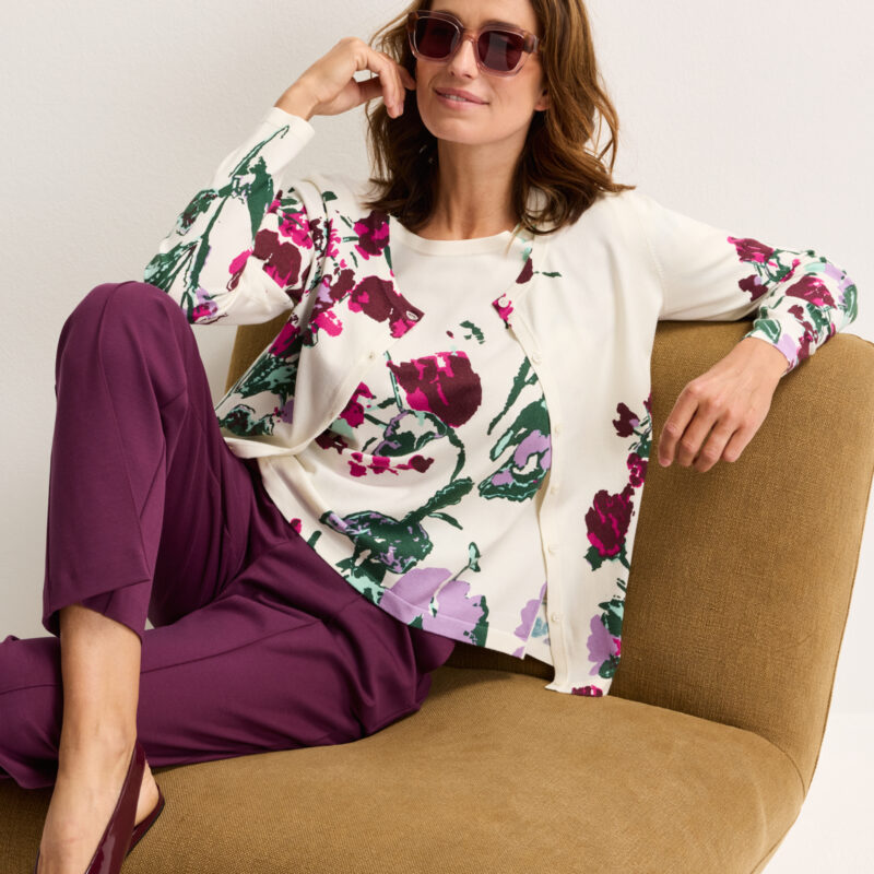 Mayerline Fijne cardigan met bloemenprint
