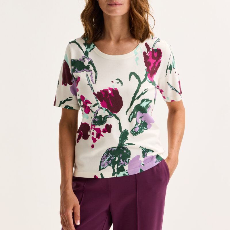 Mayerline Trui met korte mouwen en bloemenprint