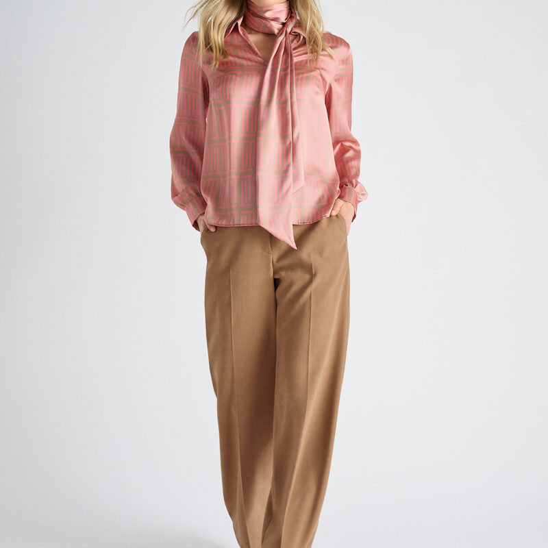 Marie Mero elegante blouse met knoopsluiting en lange mouwen