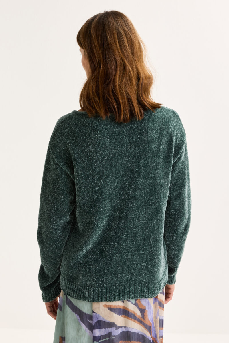 Mayerline V-hals trui in chenille met lurex - Afbeelding 5