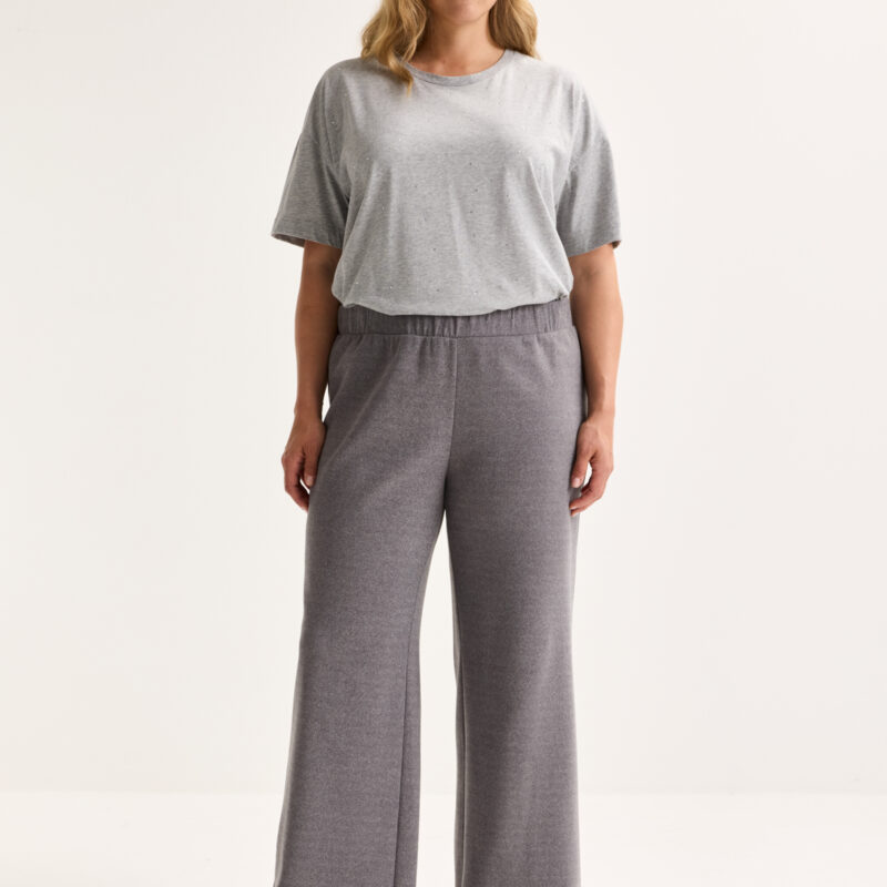 Mayerline Wijde broek in jersey flanel