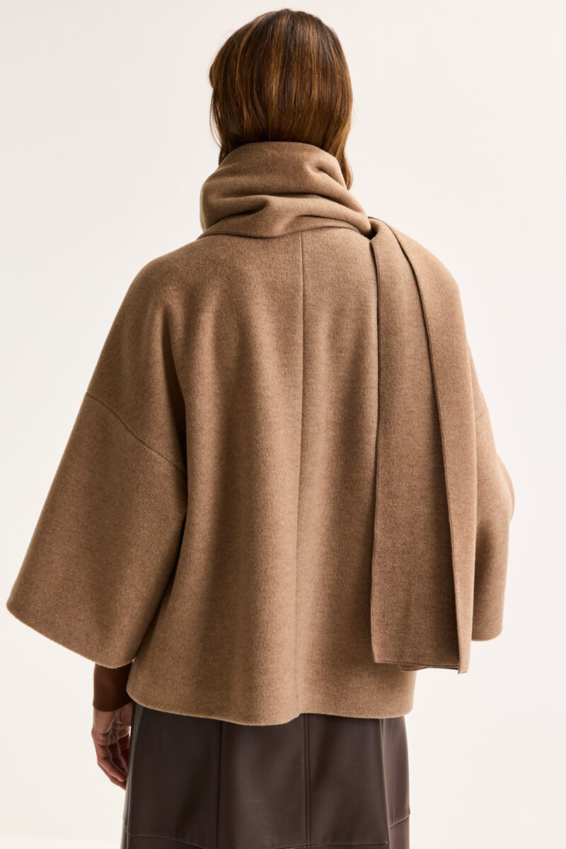 Mayerline vest cognac inclusief sjaal - Afbeelding 4