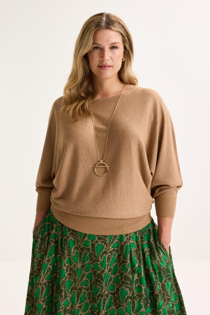 Mayerline Vleermuistrui met lurex