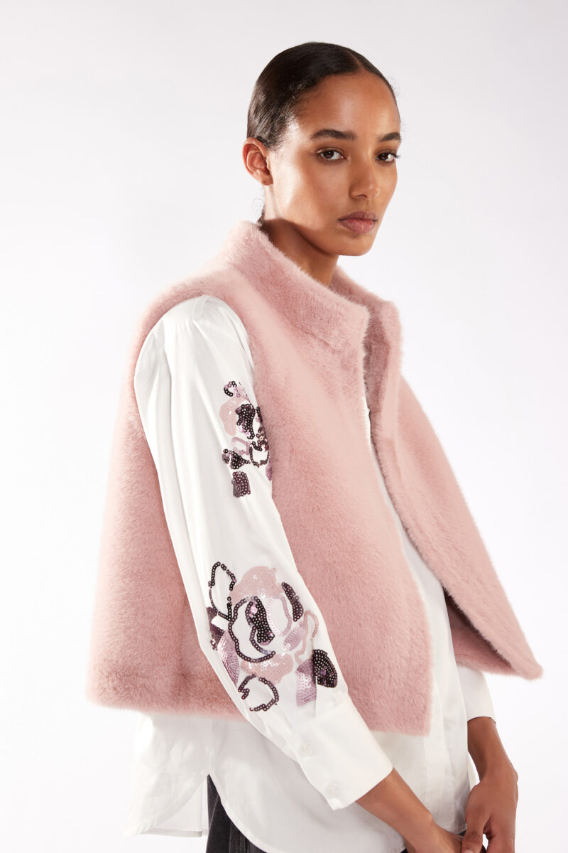 Atmos bloes ecru, mauve mouwen - Afbeelding 2