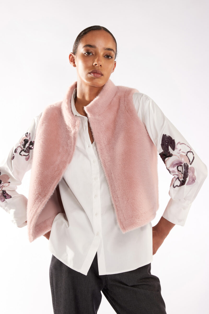 Atmos bloes ecru, mauve mouwen