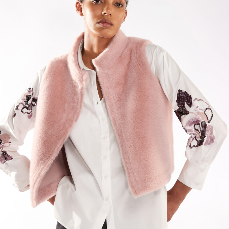 Atmos bloes ecru, mauve mouwen