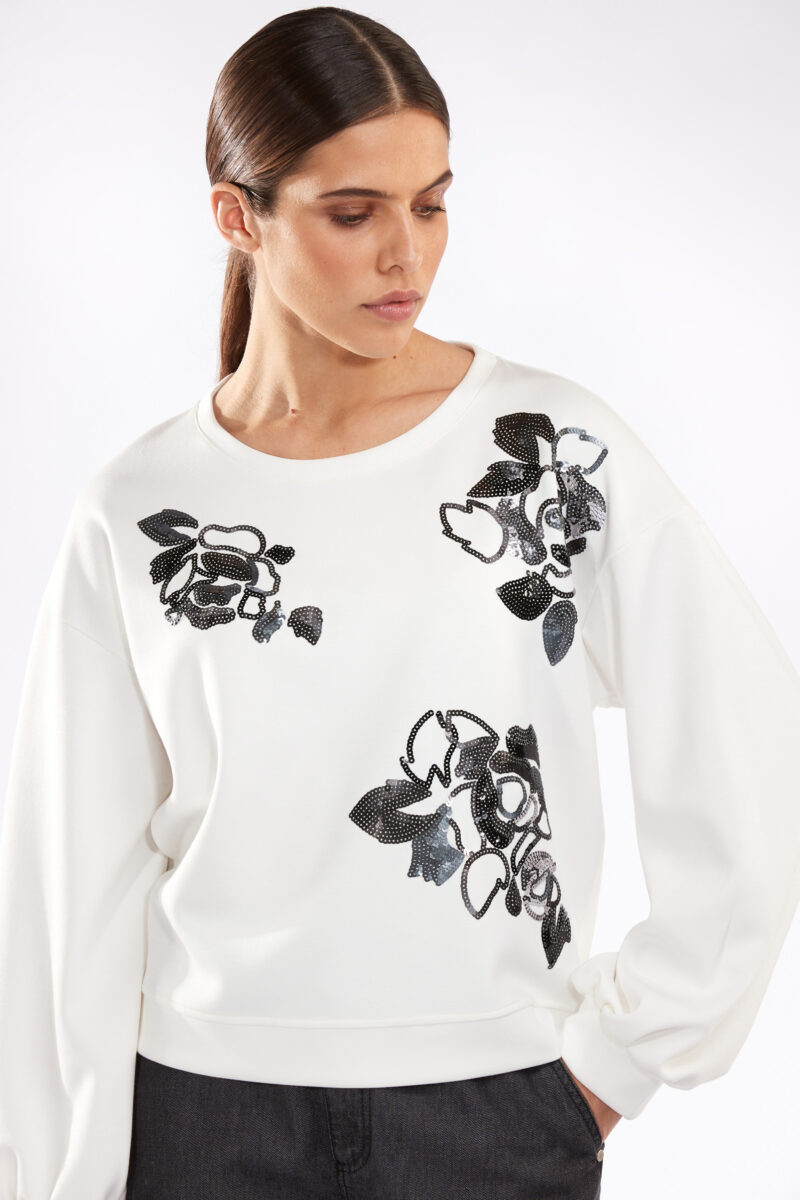 Atmos sweater ecru little flower lovertjes