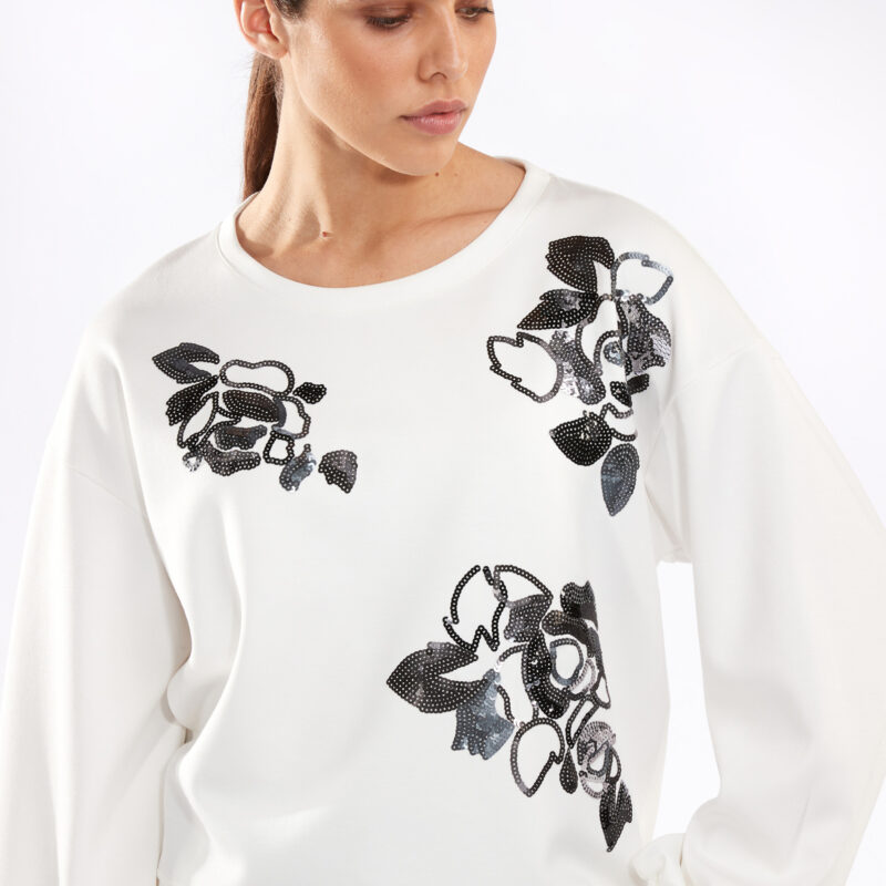 Atmos sweater ecru little flower lovertjes
