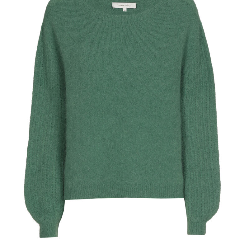 Marie Mero pull groen met ronde hals alpaca