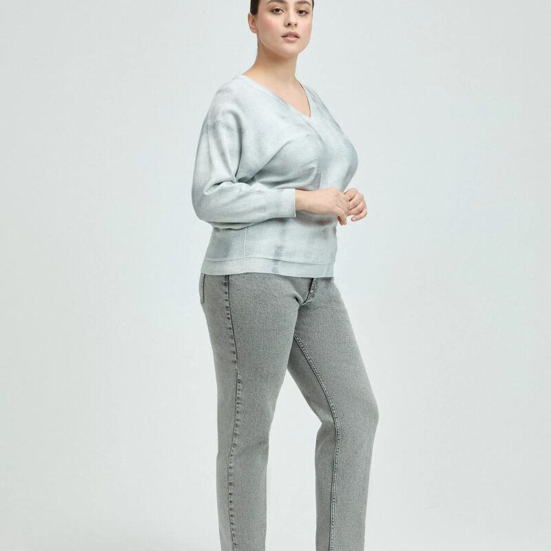 Xandres Trui met V-hals grijs