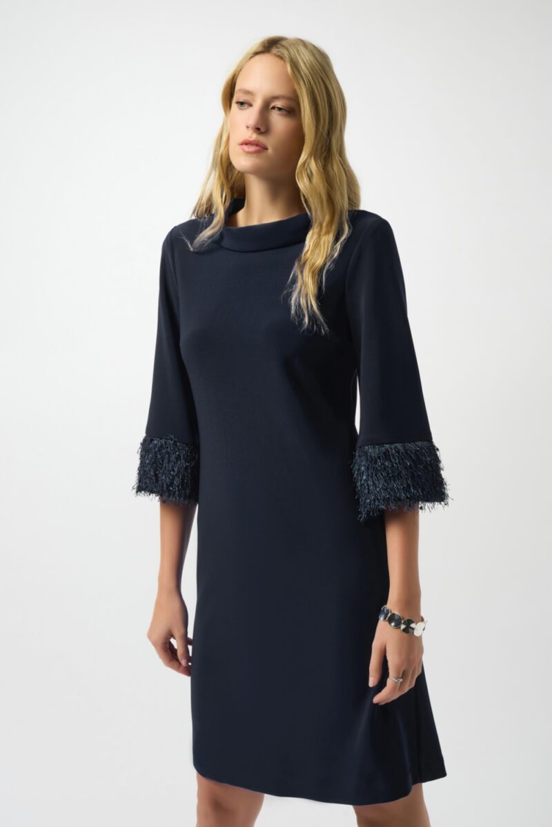 Joseph Ribkoff kleed speciale mouwen 253054 blauw