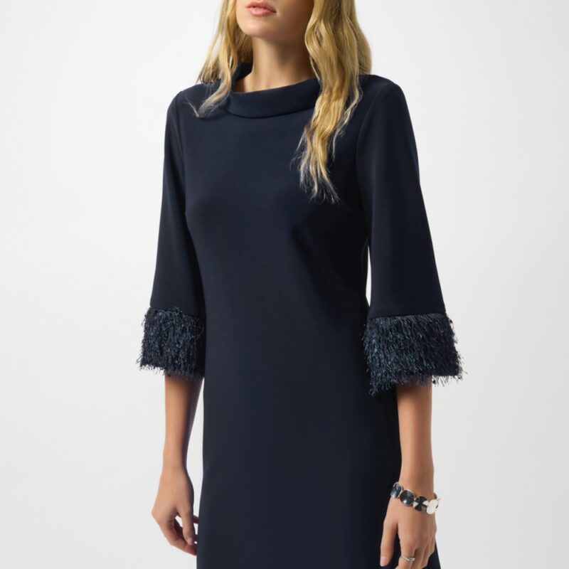 Joseph Ribkoff kleed speciale mouwen 253054 blauw