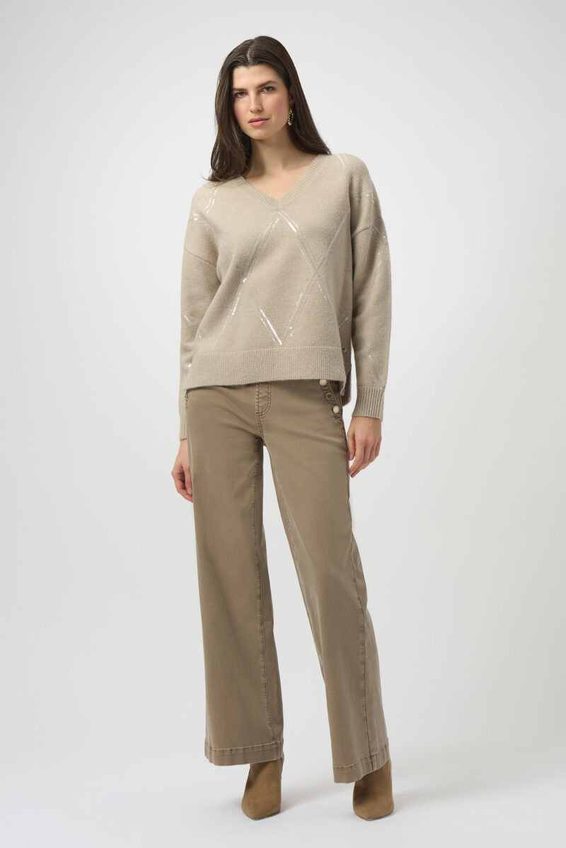 Joseph Ribkoff trui taupe - Afbeelding 3