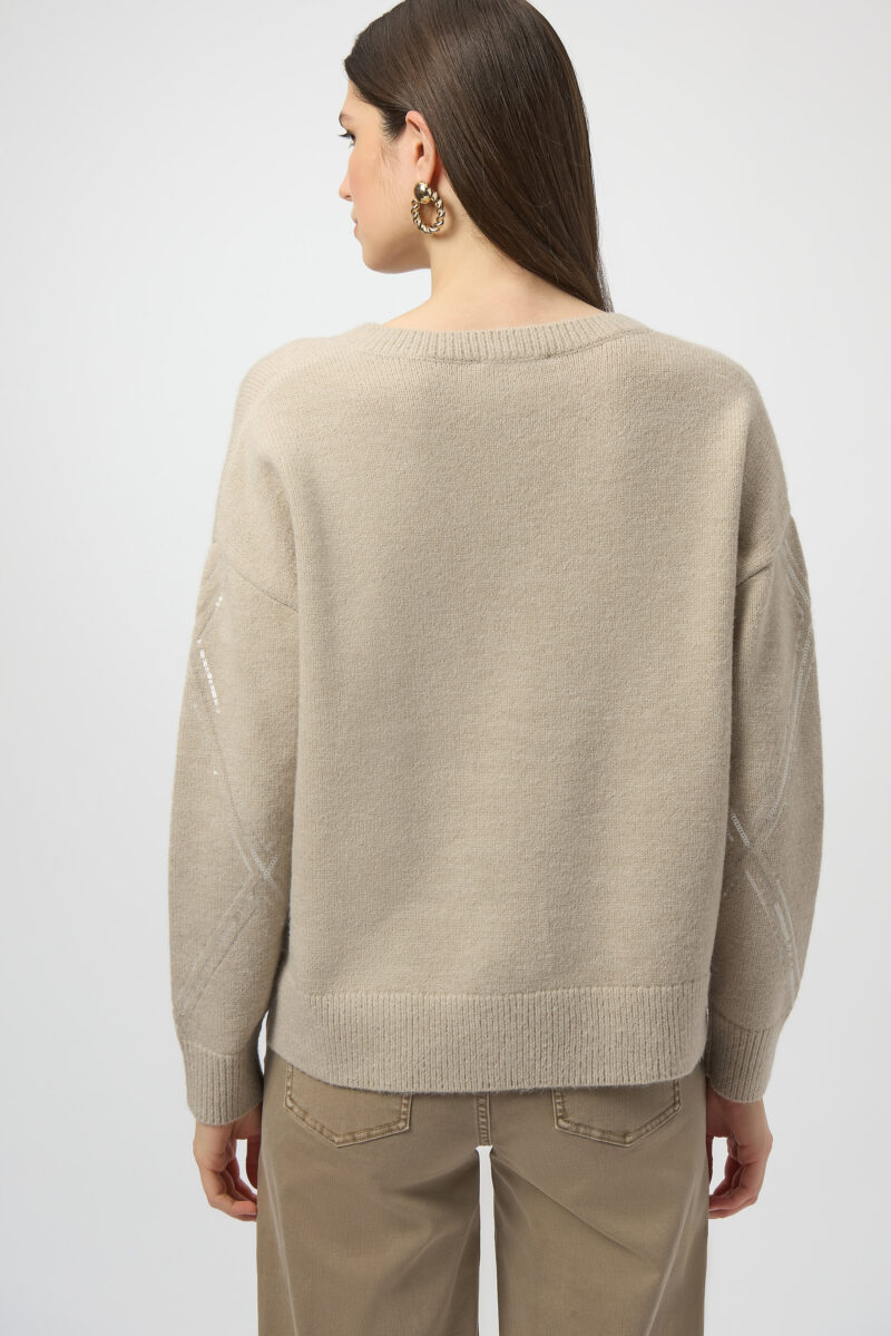 Joseph Ribkoff trui taupe - Afbeelding 4