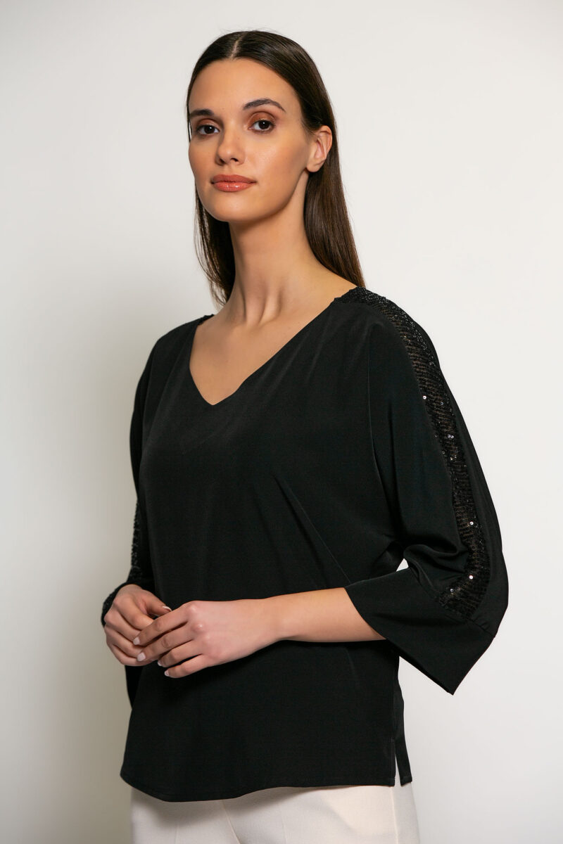 Batida bloes strass mouw 2165