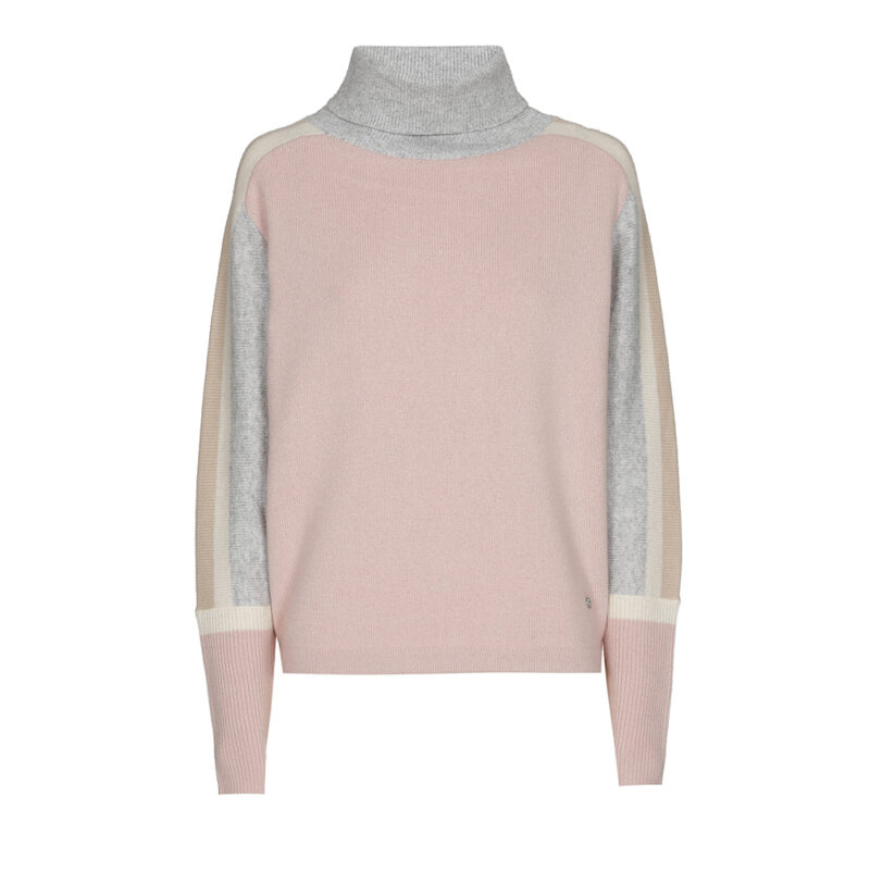 Marie Mero pull rose, rolkraag pu40 - Afbeelding 3
