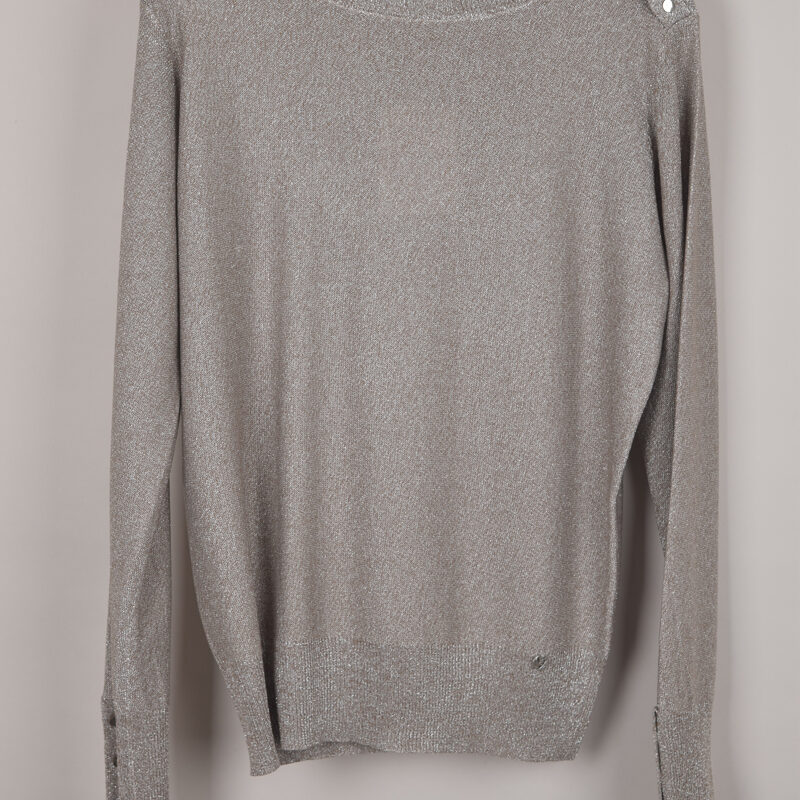 Marie Mero pull lurex grijs