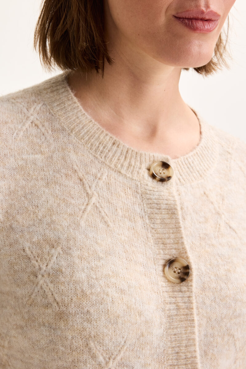 Mayerline cardigan in mêléejacquard met mohair - Afbeelding 2