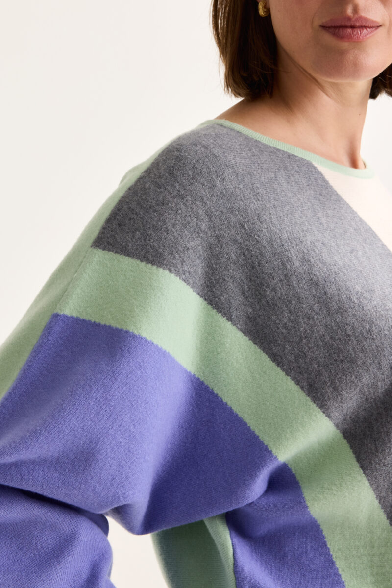 Mayerline colourblocking trui met vleermuismouw - Afbeelding 2