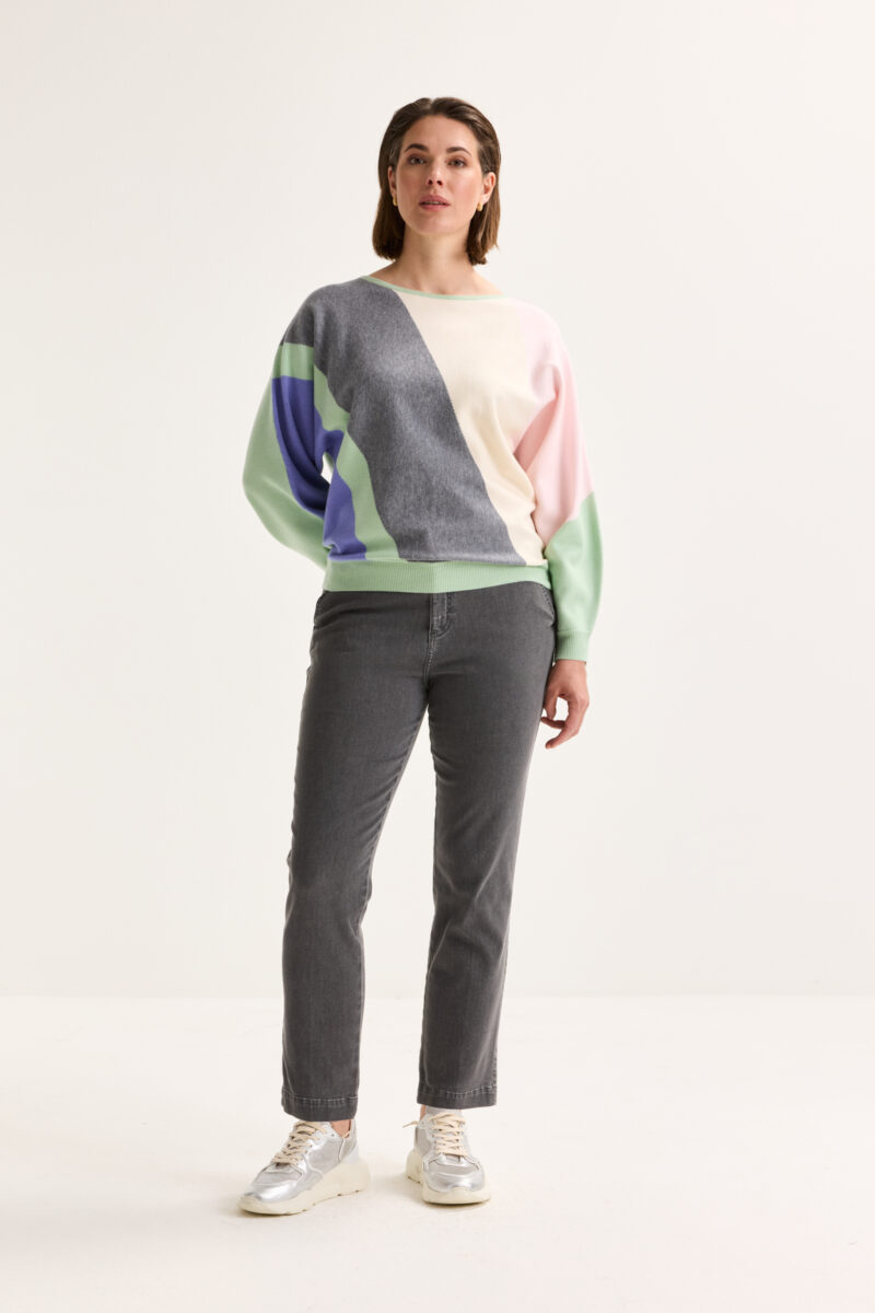 Mayerline colourblocking trui met vleermuismouw - Afbeelding 3