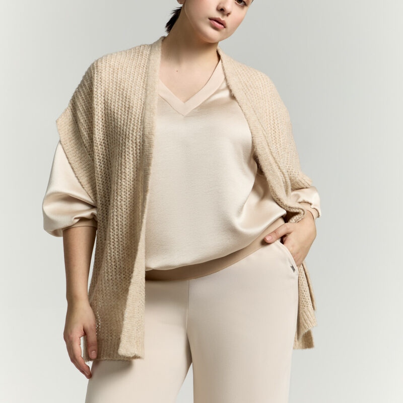 Xandres bloes beige satin humna