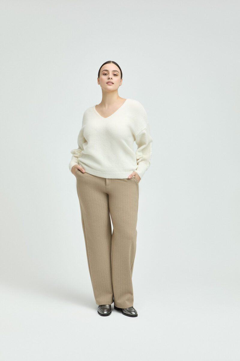 Xandres broek flamoo beige/stripes