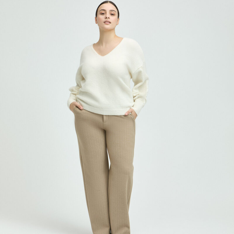 Xandres broek flamoo beige/stripes