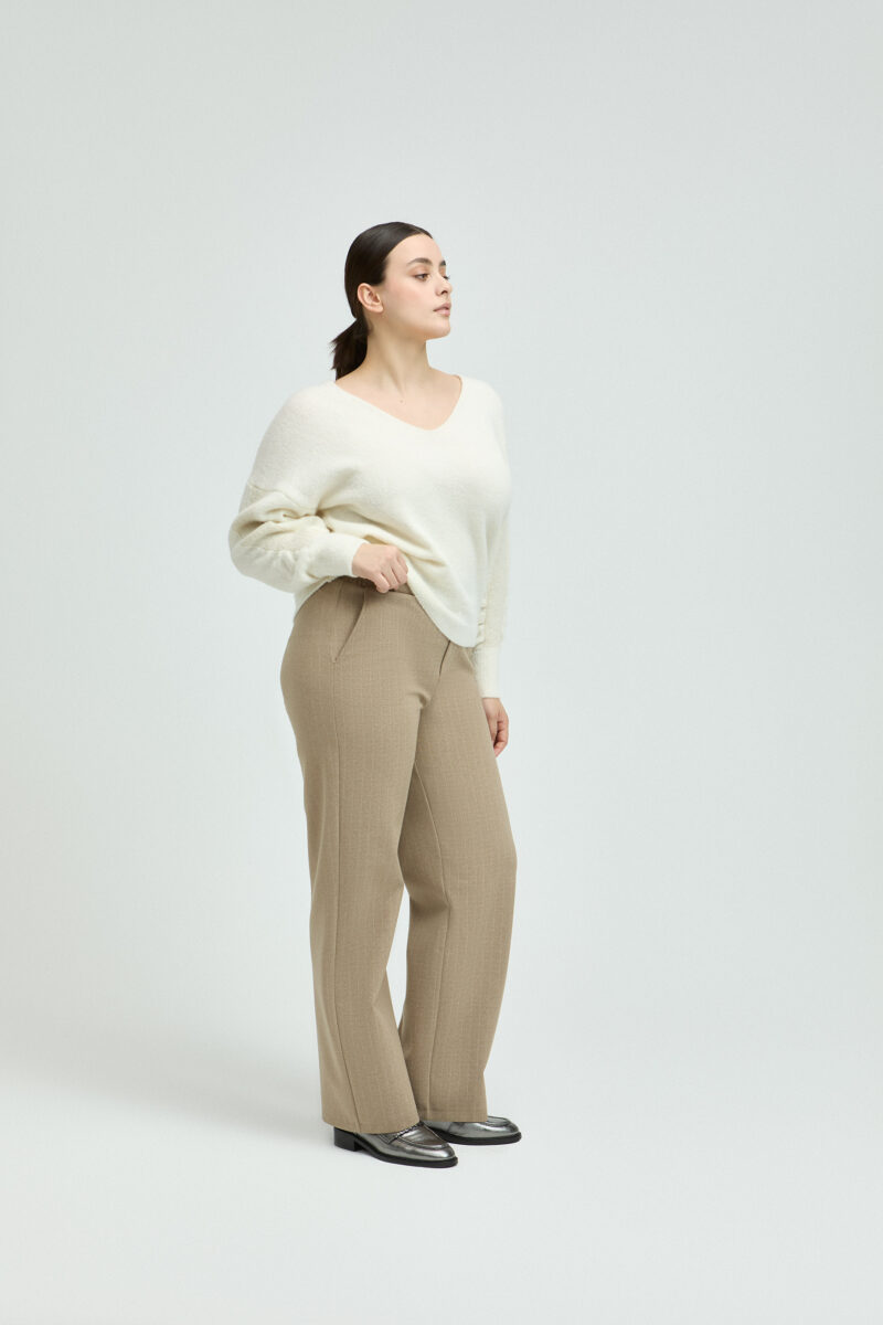 Xandres broek flamoo beige/stripes - Afbeelding 2