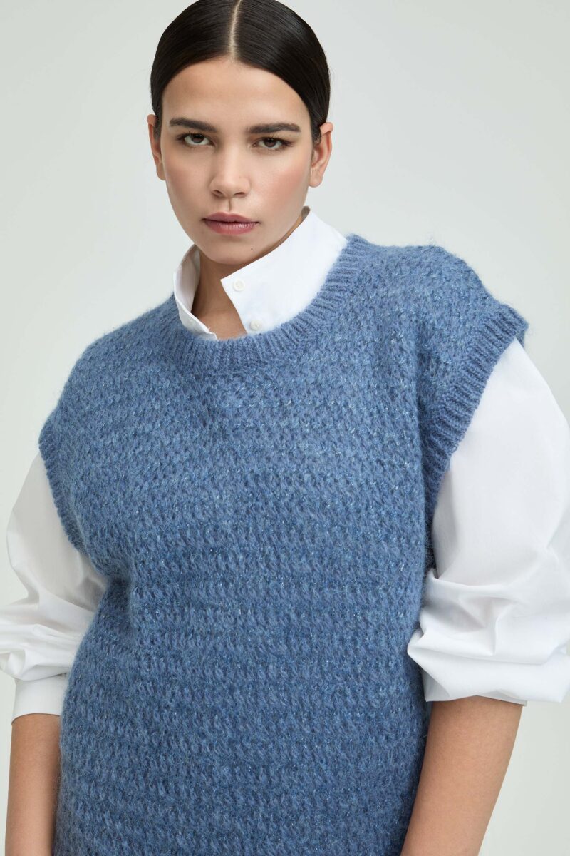 Xandres Debardeur in fantasiesteek blauw