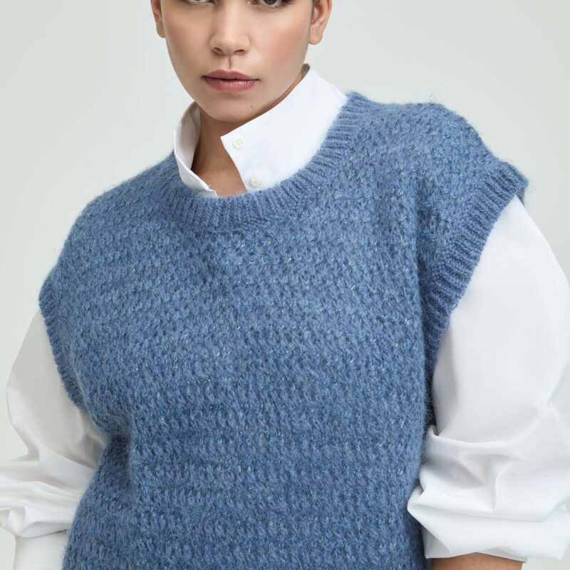 Xandres Debardeur in fantasiesteek blauw