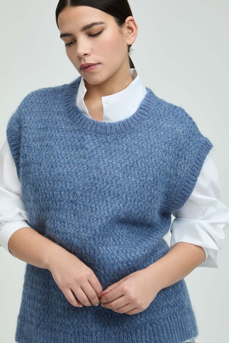 Xandres Debardeur in fantasiesteek blauw - Afbeelding 2
