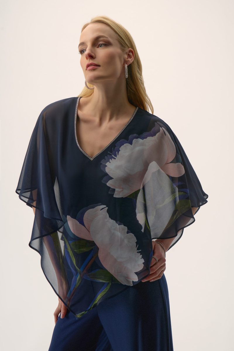 Joseph Ribkoff bloes soft flowers blauw 254731