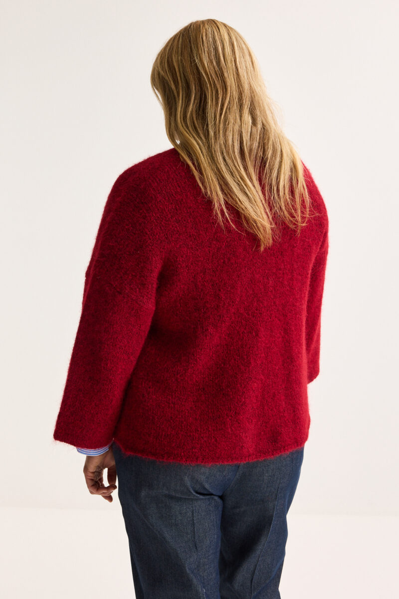 Mayerline cardi/poncho rood aldania - Afbeelding 5