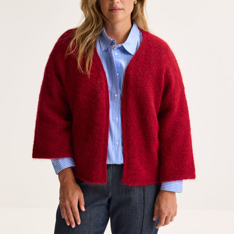 Mayerline cardi/poncho rood aldania