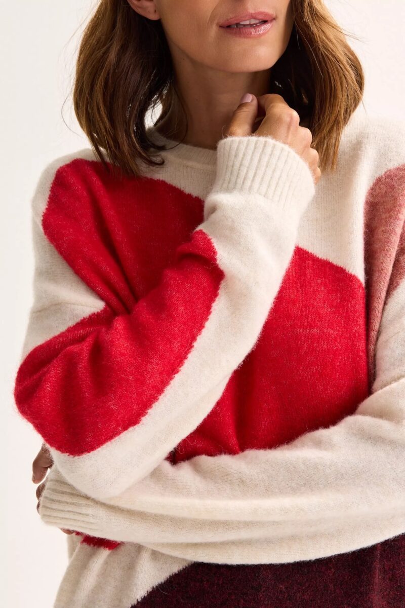 Mayerline Colourblocking trui fin alpacamix - Afbeelding 3