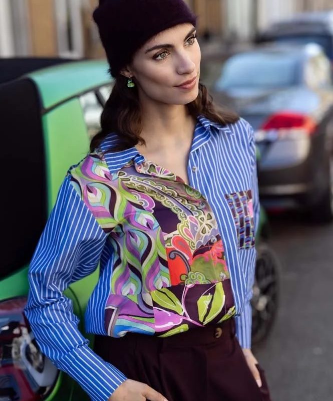 Dame blanche bloes stripes