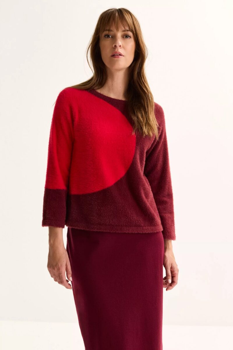 Mayerline Fluffy colourblocking trui