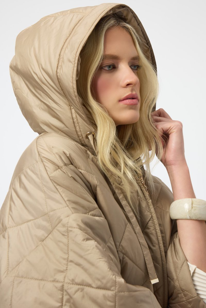 Joseph Ribkoff puffer jacket beige - Afbeelding 3