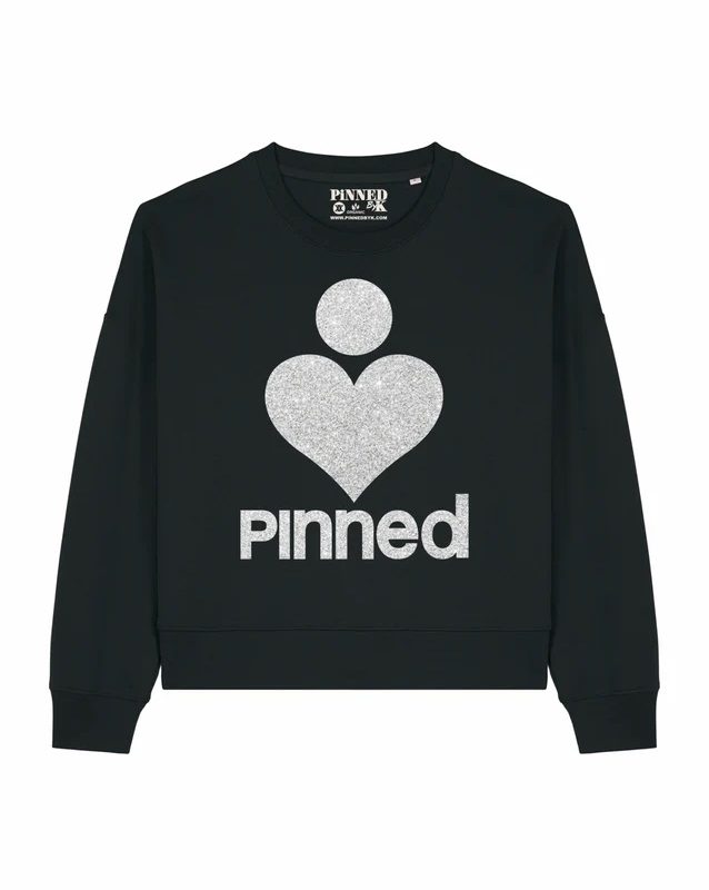 Pinned By K sweater pinned silver