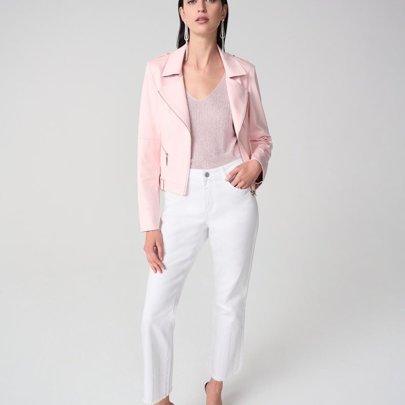 Joseph Ribkoff vest ecoleather rose 261910