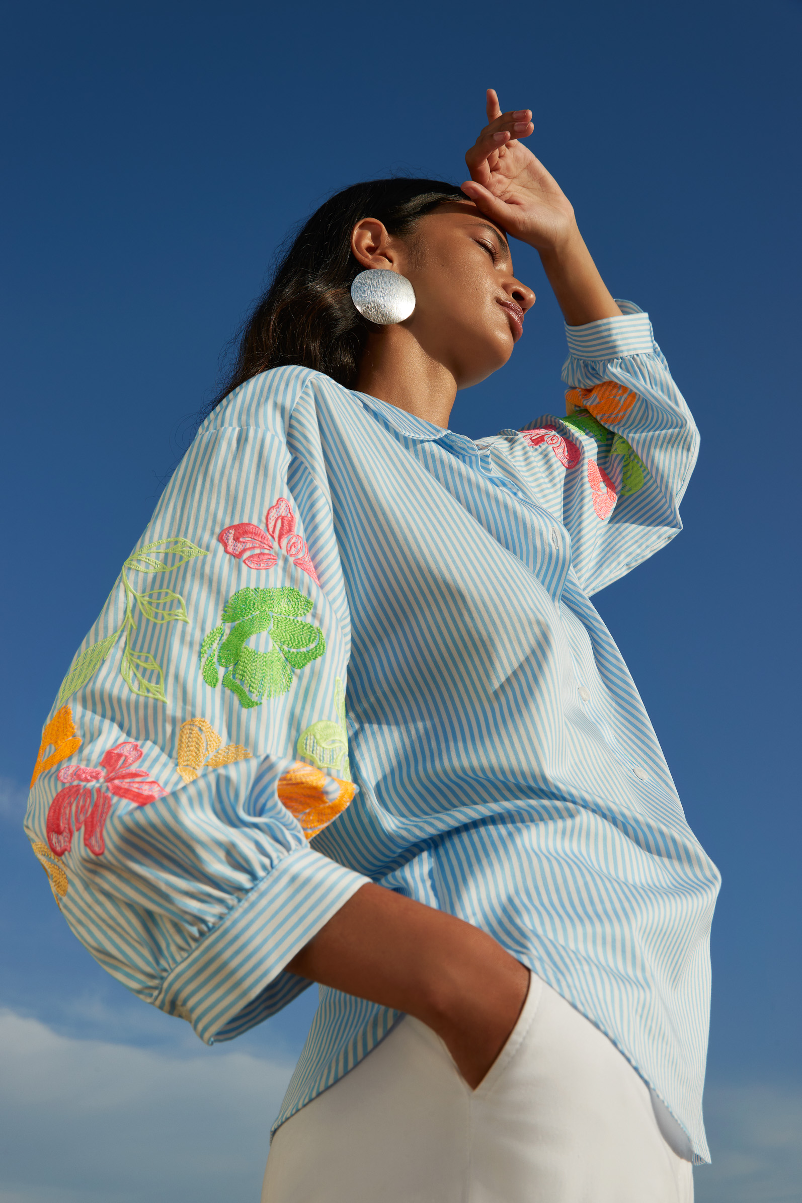 Atmos bloes stripes, spec. mouwen