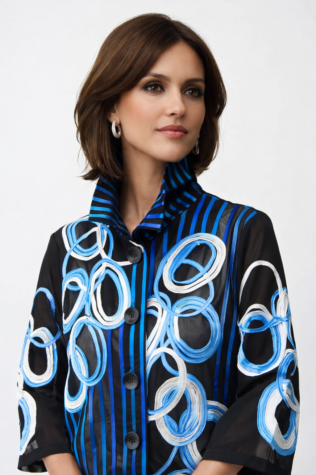 Joseph Ribkoff vest meche kobalt 261904