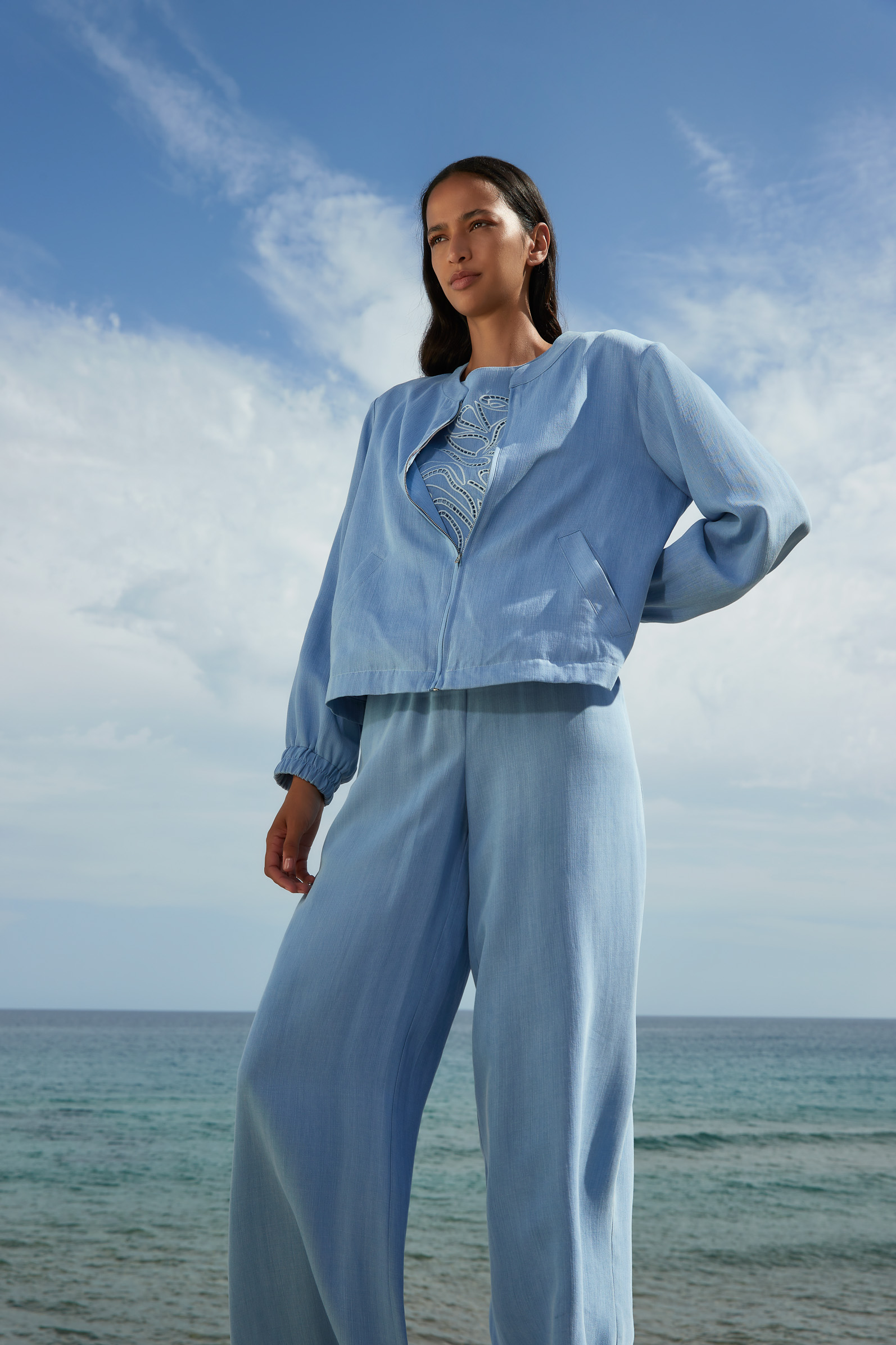 Atmos broek linnen look jeans